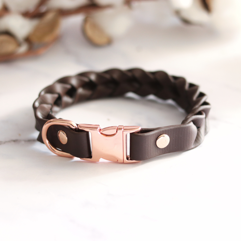 Halsband mauve met gesp