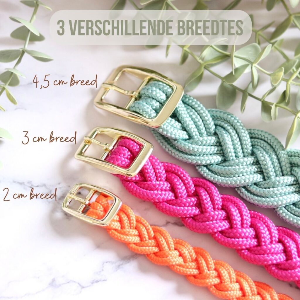 gevlochten halsband handgemaakt