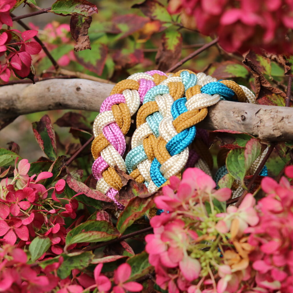 Gevlochten halsband met biothane
