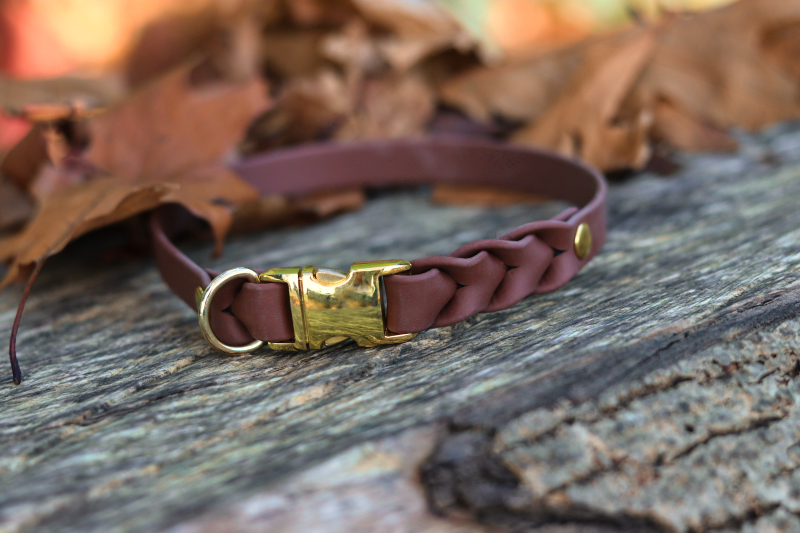 Halsband mauve met gesp